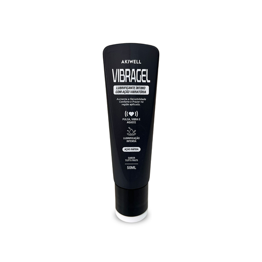 VibraGel 50ml Lubrificante Íntimo Ação Vibratória Sabor Tutti Frutti