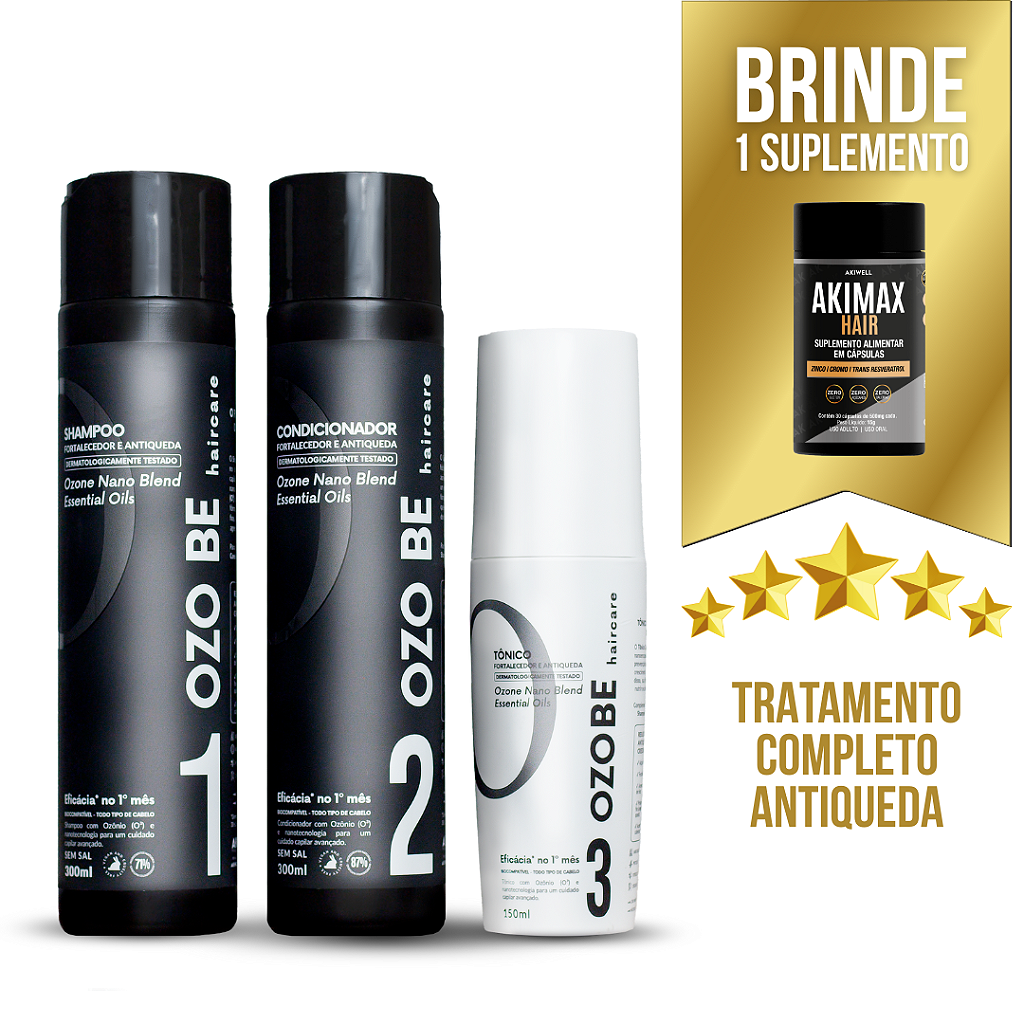 Kit Capilar Antiqueda Ozo Be + 01 Akimax Hair