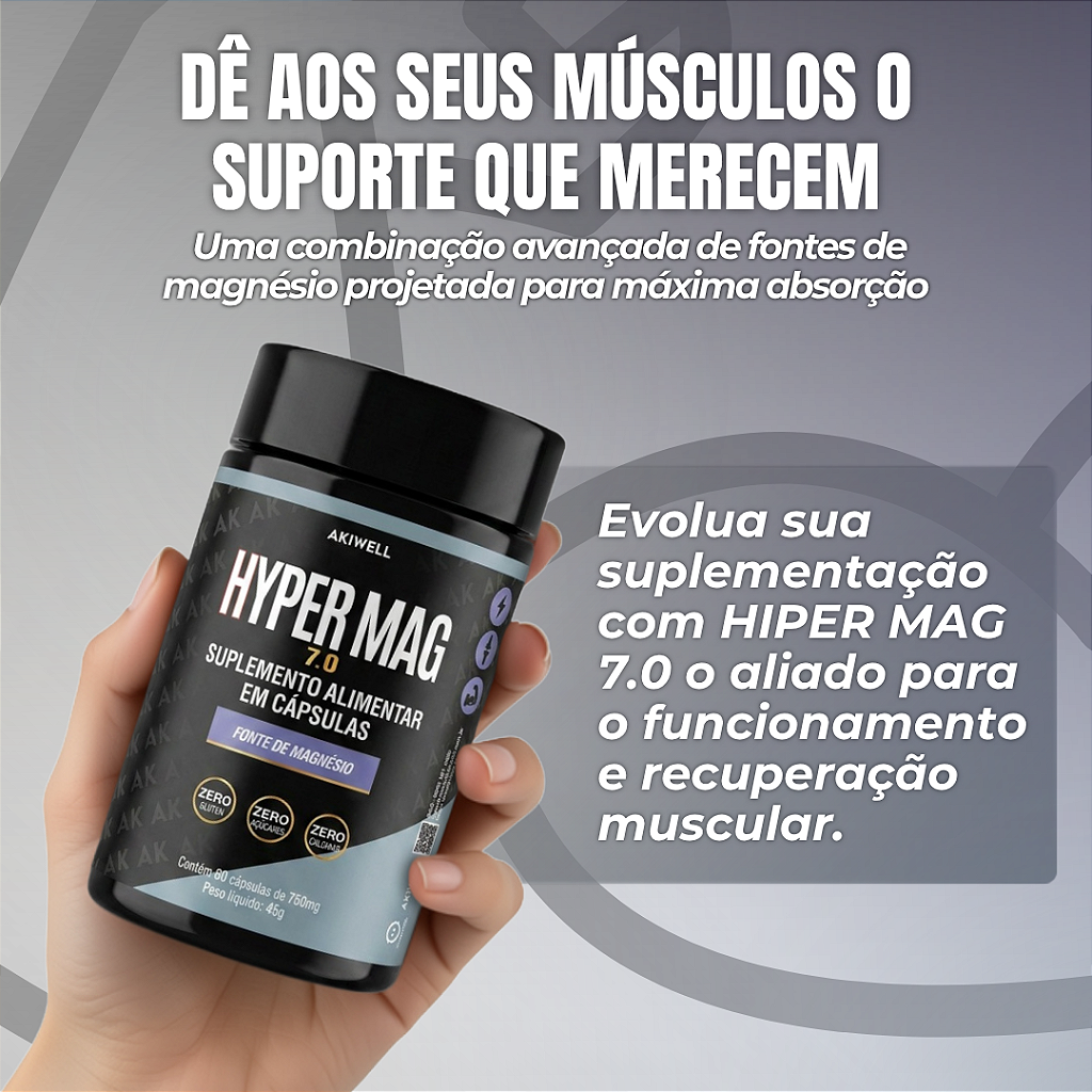 Hyper Mag 7.0 - 7 Formas de Magnésio para Músculos, Energia e Bem-Estar