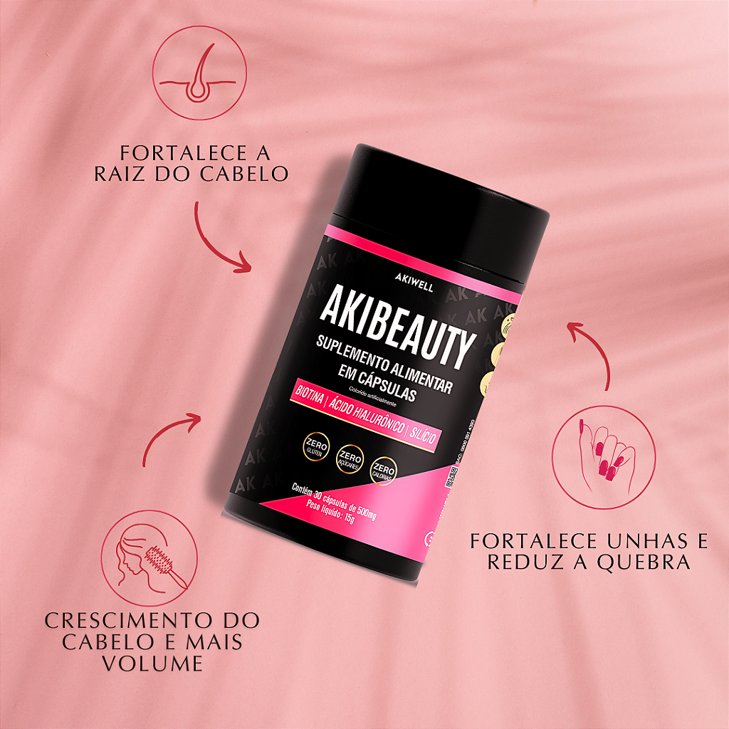 Kit Antiqueda 01 Shampoo + 01 Condicionador Ozo Be + 02 Akibeauty BRINDE