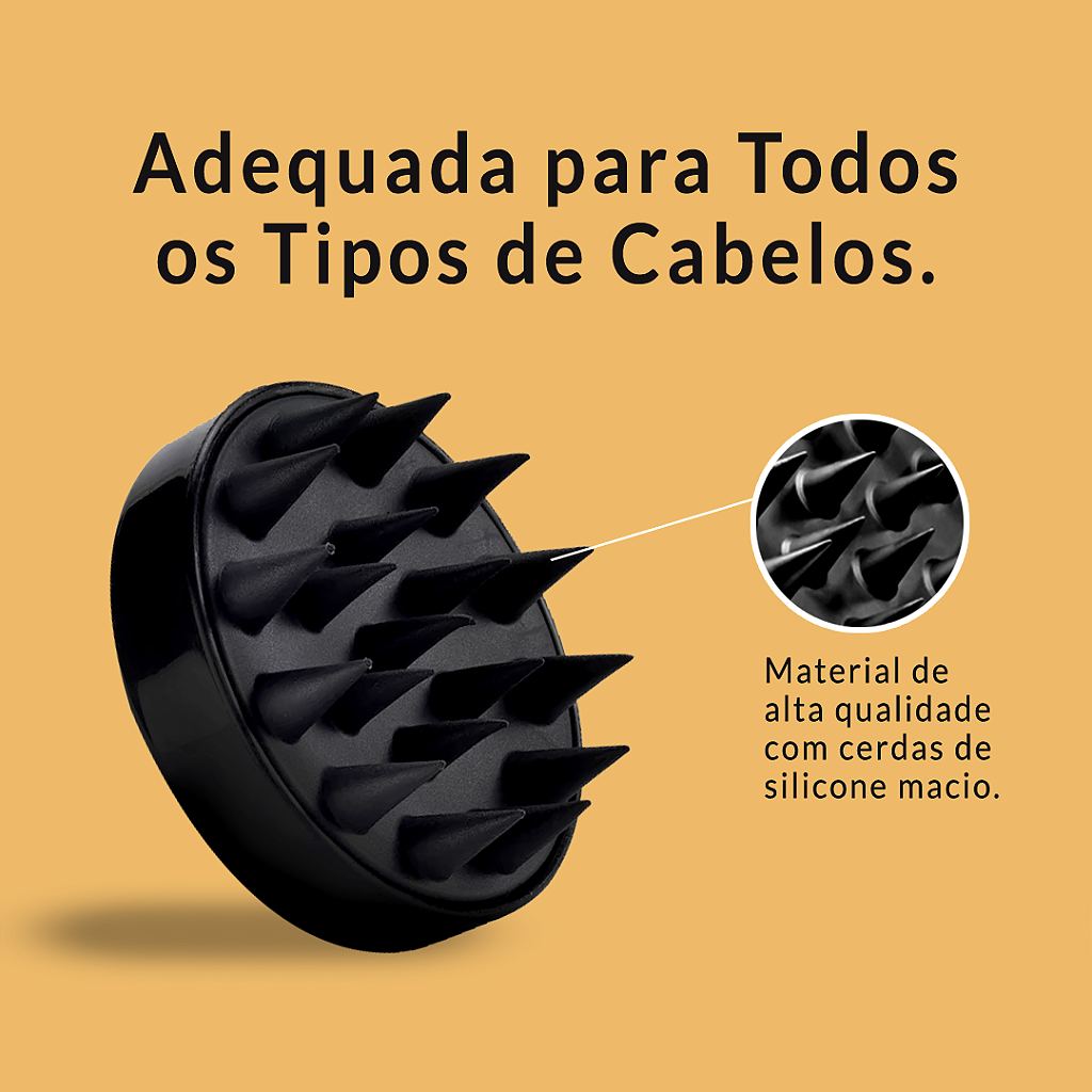 Escova Massageadora para Couro Cabeludo