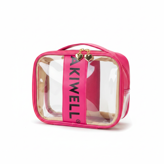 Necessaire Rosa Transparente Akiwell